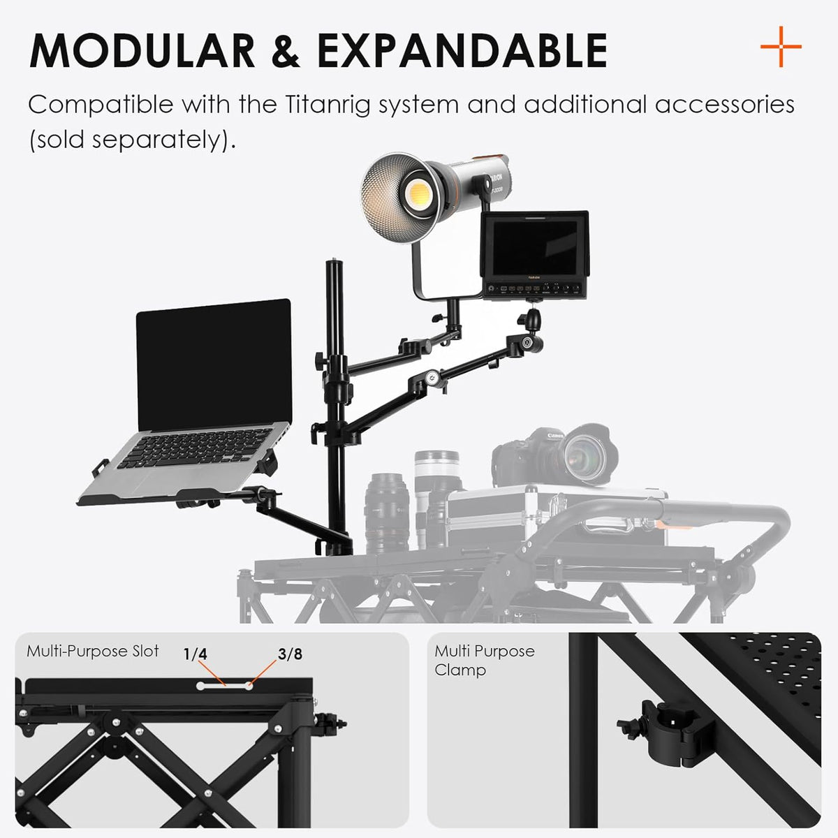 TARION Videoproductie Camera Cart: Opvouwbare winkelwagen voor fotograaf Quick Release met 360 ° draaibare wielen voor filmstudio podiumverlichting opslag digitale technische kar laadvermogen tot 20