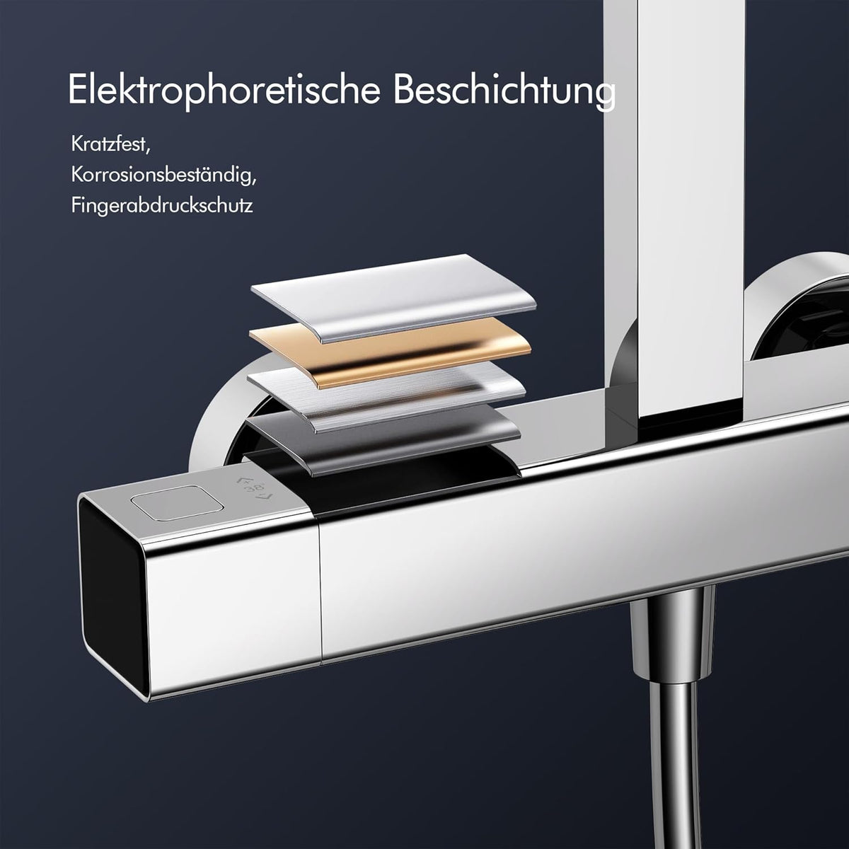 Complete Douche Set – Douchekraan – Regendouche – Handdouche – Thermostaatkraan – Hoogglans Chroom – Constante Temperatuurregeling