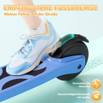 SISIGAD E-step voor kinderen van 6 tot 10 jaar, met knipperende ledlampen en 3 instelbare hoogtes, elektrische step voor kinderen, 45 W motor, max. 10 km/u, maximale belasting 70 kg