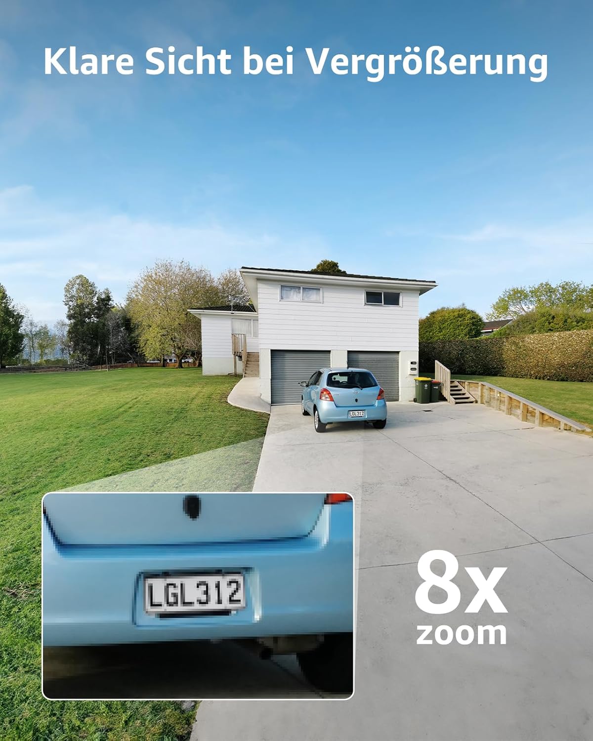 ANNKE beveiligingscamera buiten set met 4CH 17,8 cm monitor, 2X 4MP PT beveiligingscamera buiten accu zonne-energie, 270° draaien, 90° kantelen, 2-weg audio, kleurnachtzicht, persoondetectie, 64GB