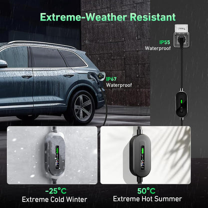 EVJUICION Type 2 Schuko Oplaadkabel voor Elektrische Auto - 16A, 10m, 3,68 kW, 1-Fase EV Chargeur, IEC 62196-2 BEV PHEV