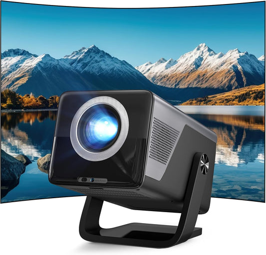 [Native 1080P/2000 ANSI/KI-spraakassistent] Smart Beamer met Android 14 OS 4K-ondersteuning, X7-projector met Hi-Res Audio KI Auto Focus & Keystone/Wi-Fi 6&Bidirectioneel Bluetooth 5.4/200" display