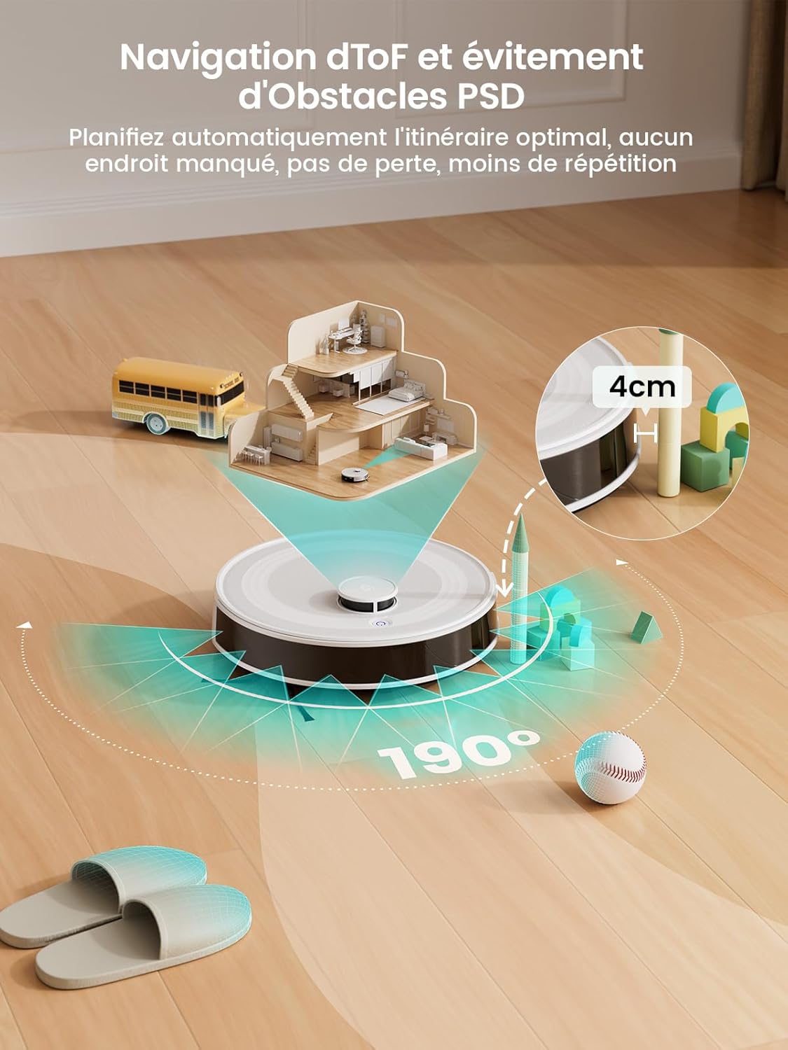 Robotstofzuiger – Stofzuigerrobot – Dweilrobot – Zuigrobot – Vloerreiniger – LiDAR Navigatie – 6000 Pa Zuigkracht