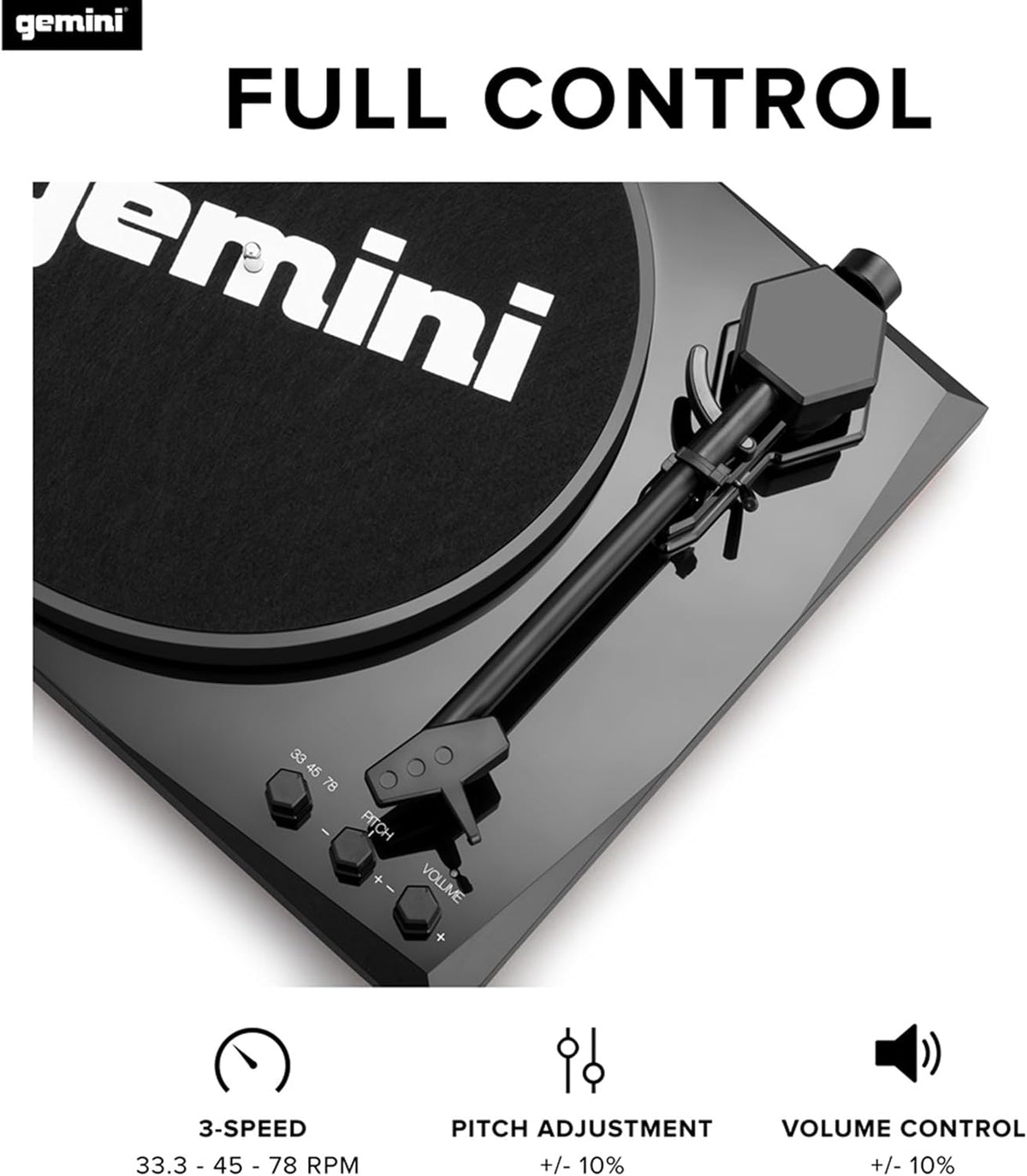 Gemini TT-900BB Platenspeler met geluidssysteem, bluetooth, compleet systeem