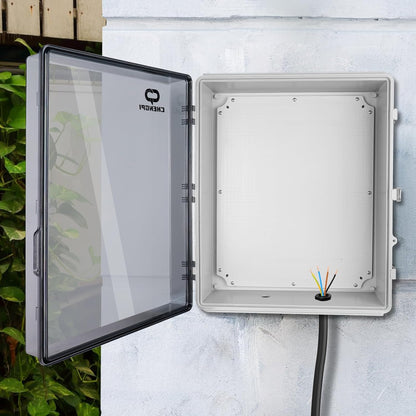Waterdichte verdeelkast voor buiten, IP66 aansluitdoos, ABS, elektrische aansluitkast, doe-het-zelf kunststof behuizing, bedradingsschakelaar, box, 430 x 530 x 200 mm