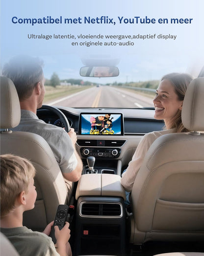 OTTOCAST Play2video Ultra, 2026 Nieuwe Draadloze CarPlay & Android Auto Adapter met YouTube Netflix, 4GB+32GB Plug & Play 5G-chip, WiFi6, CarPlay AI Box voor auto's met bekabelde CarPlay na 2016