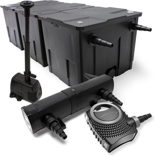 Set bio-vijverfilter 90.000 l UVC 36W vijverzuiveraar pomp 80 W fonteinpomp