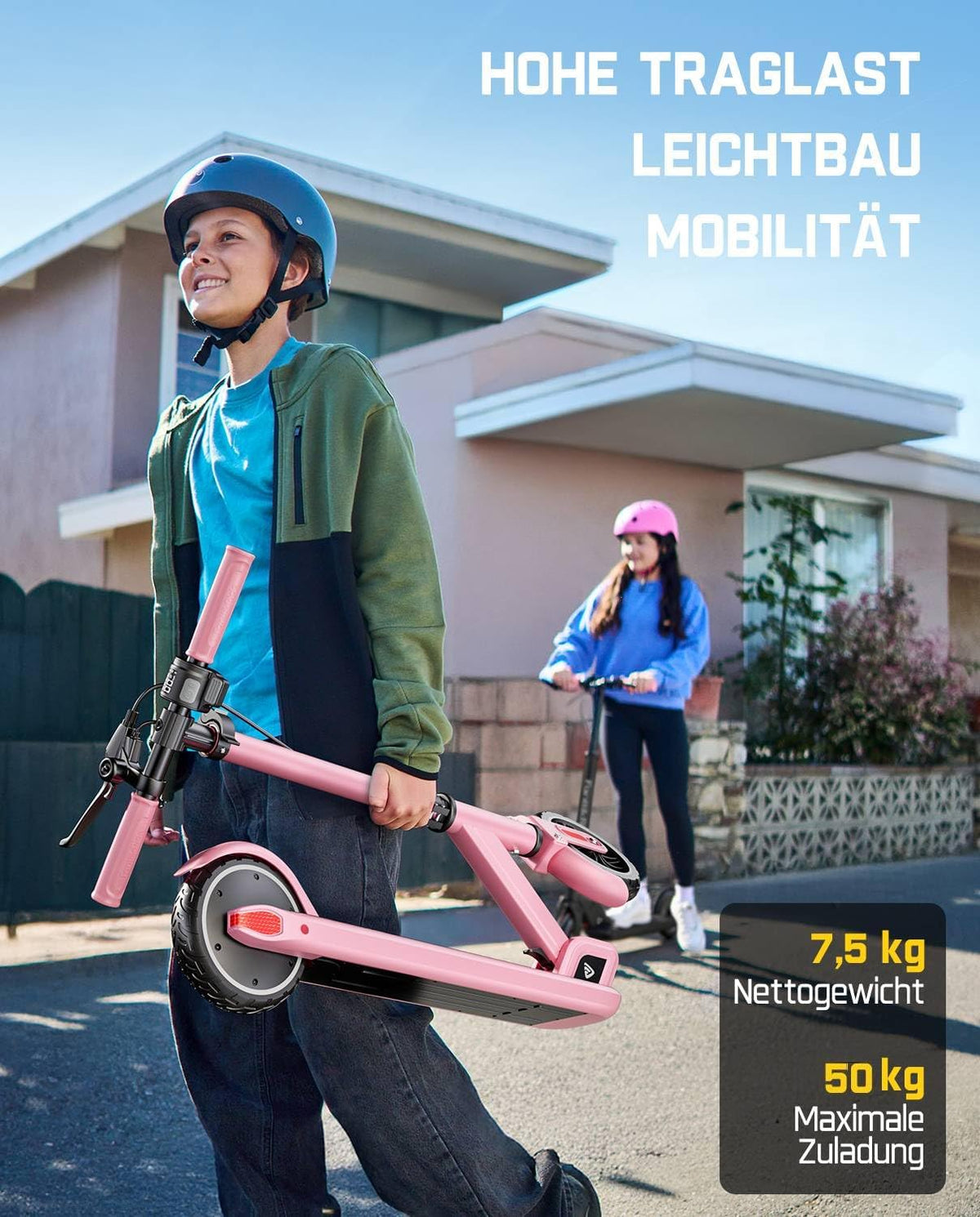 FanttikRide T9 Elektrische step voor kinderen van 1,3 tot 1,7 m, snelheden van 11/16/19 km/u, led-batterij-indicator, in hoogte verstelbaar, opvouwbaar, elektrische step voor kinderen, tot 40 minuten