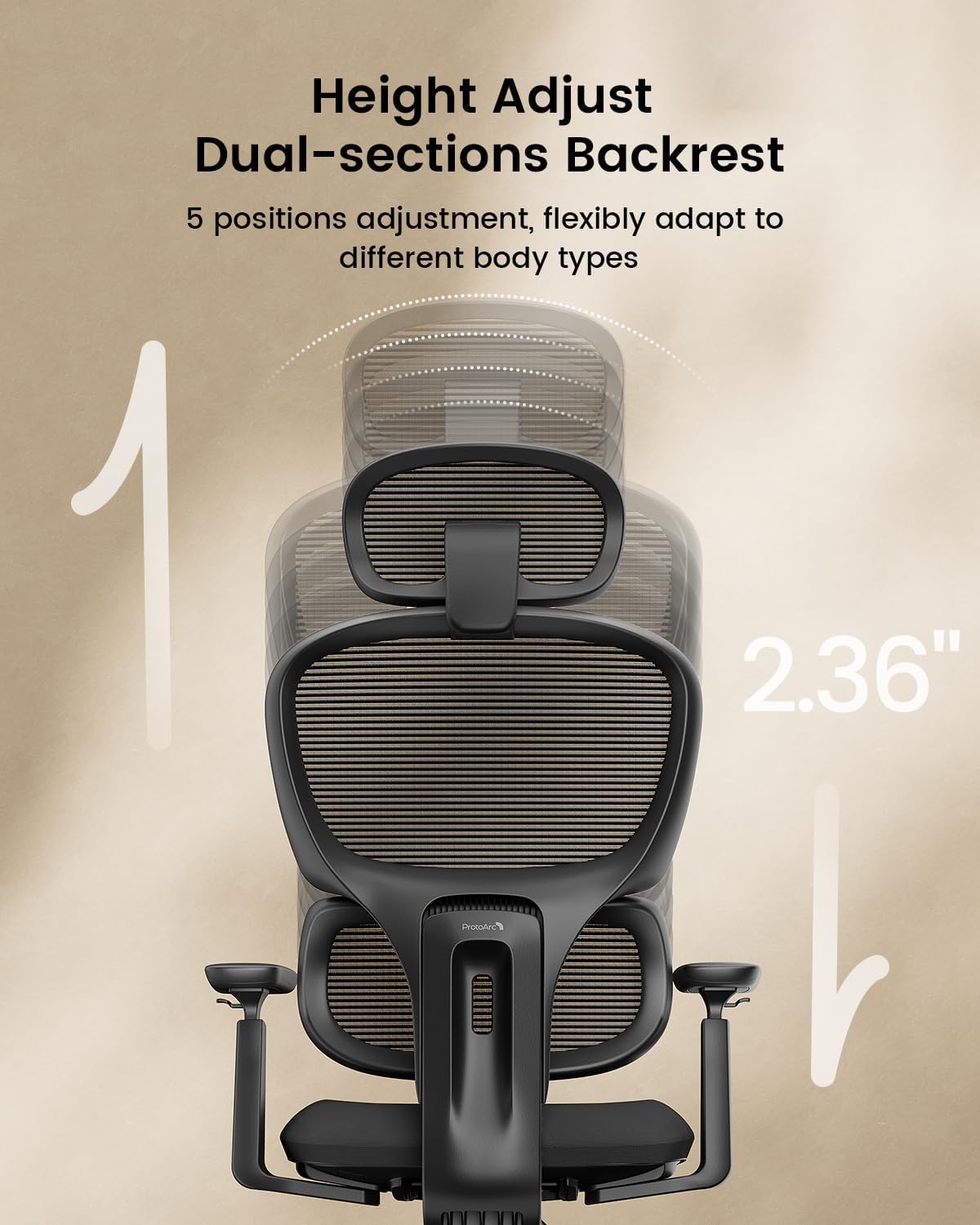 ProtoArc EC300 Ergonomische bureaustoel