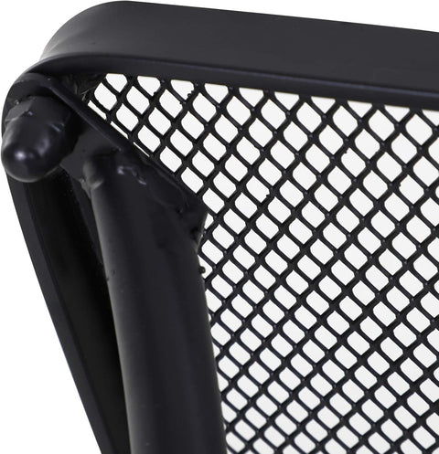 Tuintafel - Tuintafel Vierkant - Bijzettafeltje - Bistrotafel - Salontafel - Stevig - met Mesh Tafelblad - Metalen Frame - voor Terras - Tuin - 45 x 45 x 50 cm - Zwart