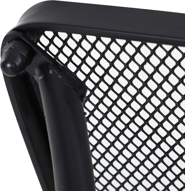 Tuintafel - Tuintafel Vierkant - Bijzettafeltje - Bistrotafel - Salontafel - Stevig - met Mesh Tafelblad - Metalen Frame - voor Terras - Tuin - 45 x 45 x 50 cm - Zwart