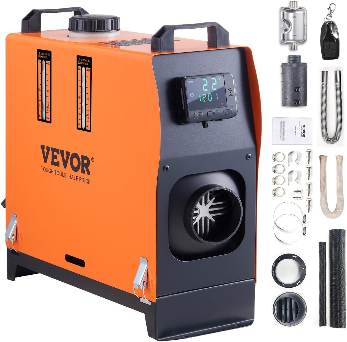 <font dir="auto" style="vertical-align: inherit;"><font dir="auto" style="vertical-align: inherit;">        VEVOR Diesel Air Heater, 12V 5KW All-on-one Diesel Heater with Remote Control and LCD Display, 5L Fuel Tank, Portable Diesel Heater, Fast Heating f