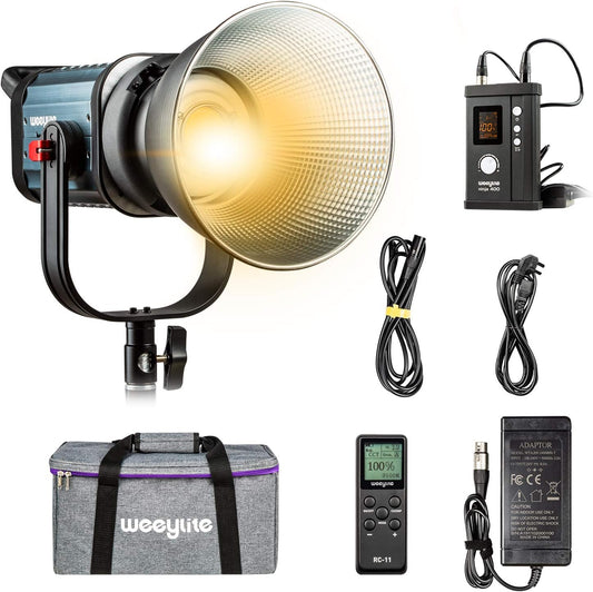 Led-videolamp – Led Studiolamp – COB Videolamp – Fotolamp – Continu Licht – 150W Bi-Color 2500K-8500K – Traploos Dimbaar en CRI 96+