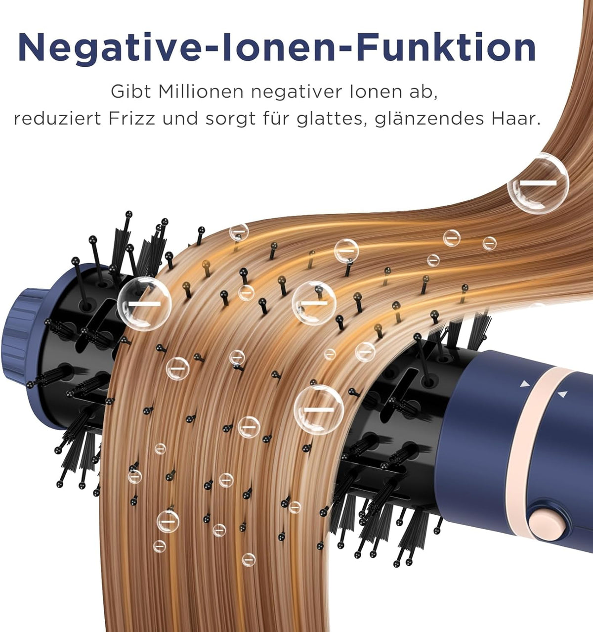 5-in-1 Airstyler – Haarstyler – Haardroger – Warme Luchtborstelset – Föhnborstel – Blauw – Drogen En Stylen In Eén – Geschikt Voor Verschillende Looks