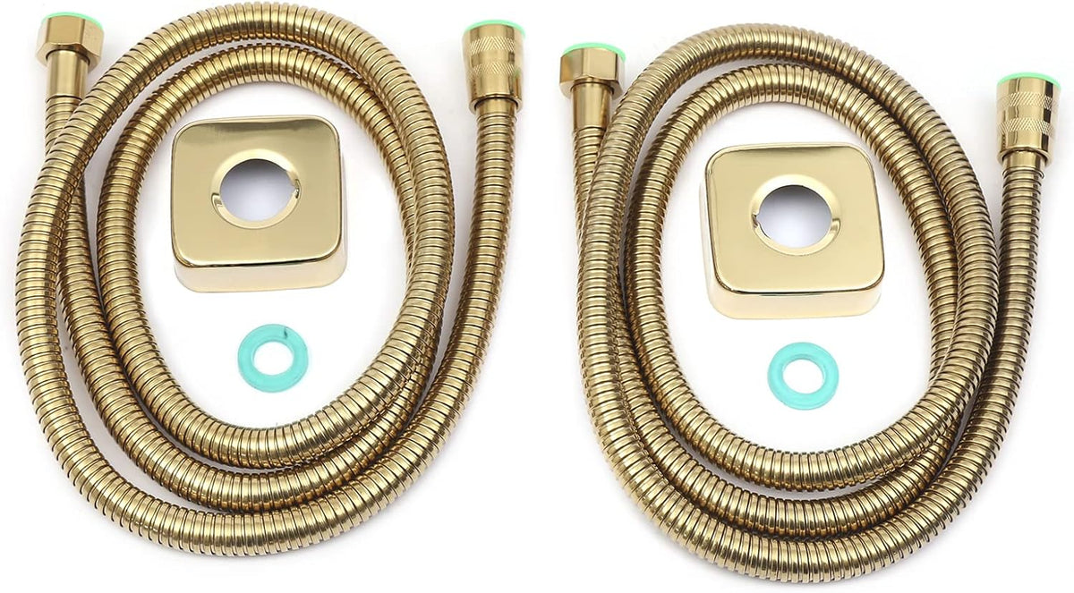 Douche Set – Doucheset – Handdouche – Douchekop – Sproeipistool – Goudkleurig – Verstelbare Hoogte 80-120 cm – Vacuüm Goudcoating & Roestvrij Materialen