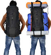 Wandelrugzak - Kampeertas - Trekking rugzak - Camping Essentials Tas - met Regenhoes - 70L - Lichtgewicht - Waterdichte - Nylon - Zwart