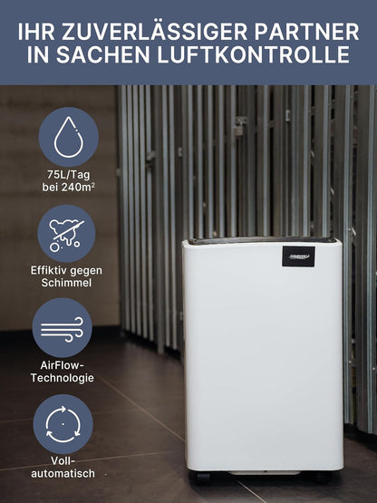 Comedes Demecto 70 Luchtontvochtiger bouwdroger (max. 75 liter/24 uur; geschikt voor ruimtes en kelders tot 240 m²/550 m³