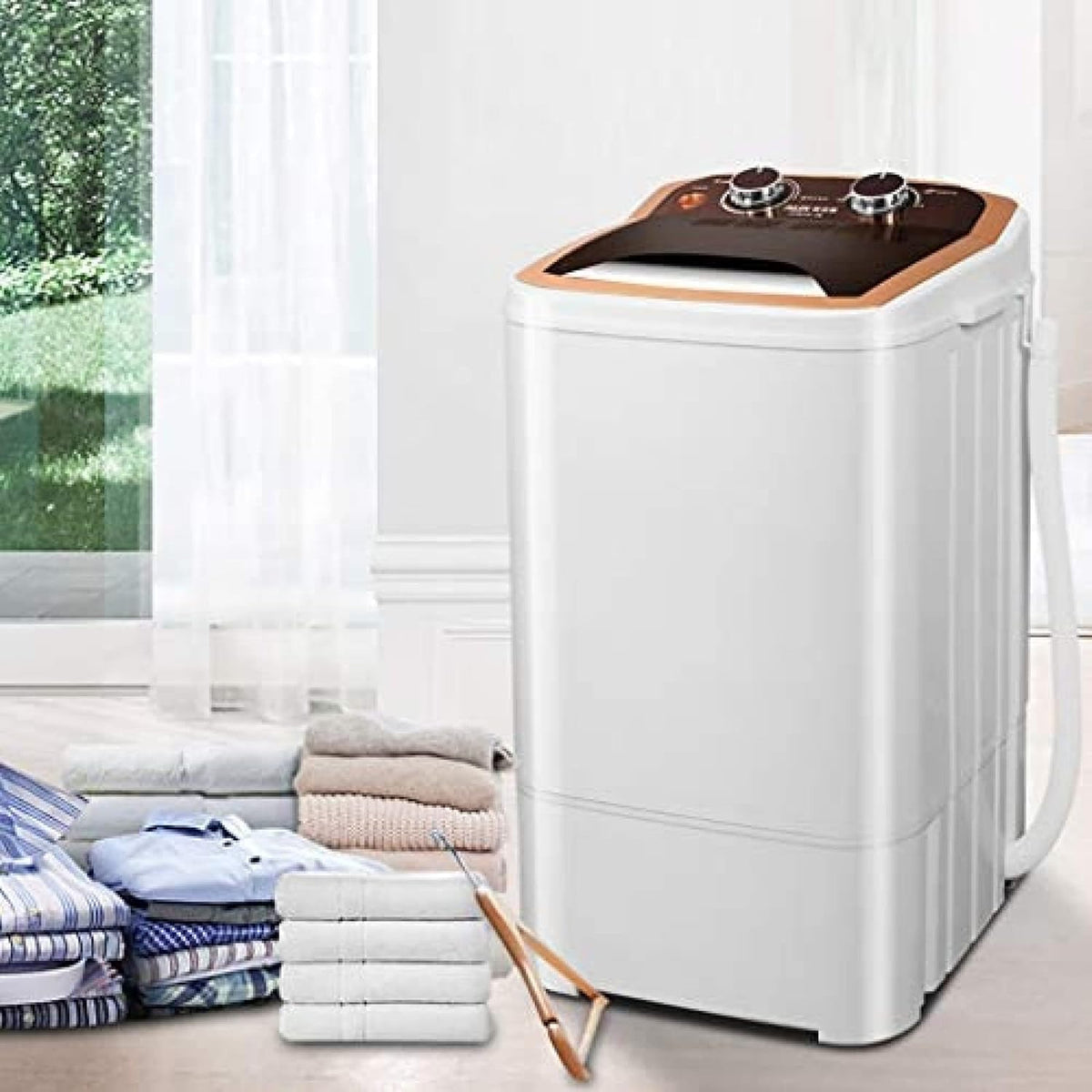 Miniwasmachine – Kleine Wasmachine – Studenten Wasmachine – Camping Wasmachine – Compacte Wasmachine – 3 kg Wascapaciteit – Antibacteriële UV-Lamp