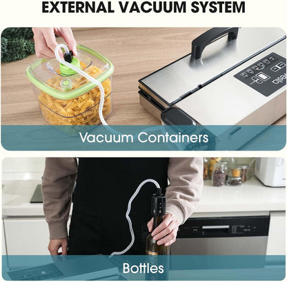 Vesta Precision Vac'n Seal Pro II Vacuümsealer - Slim afdichtingsontwerp, bediening op volle snelheid, moeiteloze zware werklast, gepatenteerde snijdooszakken, ontworpen en onderhouden in de VS