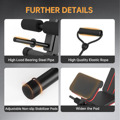 JOROTO Gewicht Bench Verstelbare, Opvouwbare Workout Bench Press, 350KG Belasting Krachttraining Banken voor Home Gym Full Body Workout, Romeinse Stoel Halter Bank