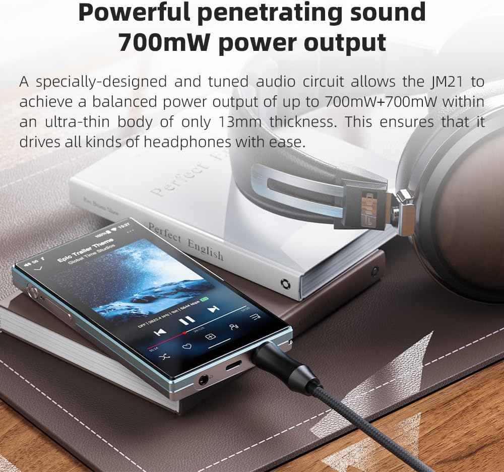 Hi-Res MP3 Speler – Draagbare Muziekspeler – Portable Audio Player – Digitale Audio Speler – Android Muziekspeler – Snapdragon 680 Octa-Core – 12,5 Uur Batterijduur