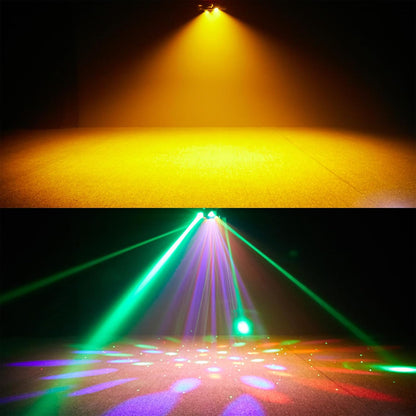 Podiumverlichting met bewegende kop, led-DJ-lampen met DMX512-controller, geluidsactivering, 4 stuks 12 W RGBW LED-kralen, dimmer-stroboscoopeffect