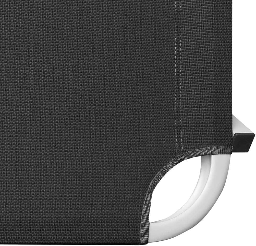 vidaXL Sunbed aluminum and textilene black - QUORE