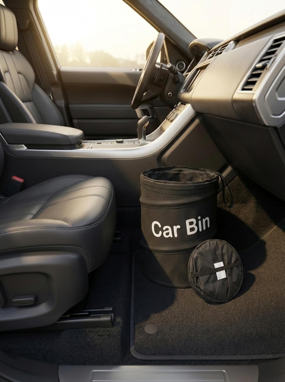 Praktische auto-afvalbak met deksel, auto-accessoire voor deur en middenconsole, handige kleine prullenbak voor personenauto’s, vrachtwagens en SUV’s