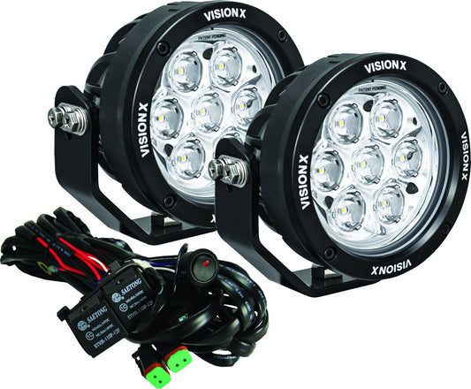 Koplampenset – Koplampen – LED Koplampen – Verstralers – Lampenset – Set van 2 – 134 Mm Compact – IP68/69K Weerbestendig