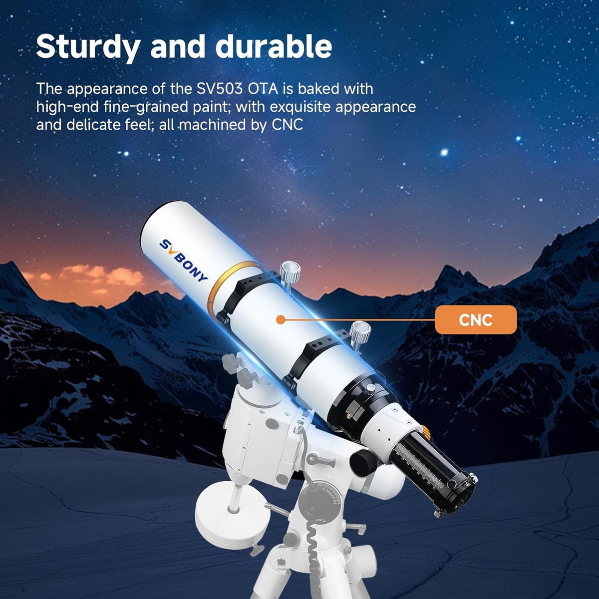 Svbony SV503 102F7 Telescoop Refractor, ED Lens Achromatische OTA Extra Lage Spreiding, RAP Focuser met Dubbele Snelheid, Telescoop voor Deepsky Astrofotografie en Visueel