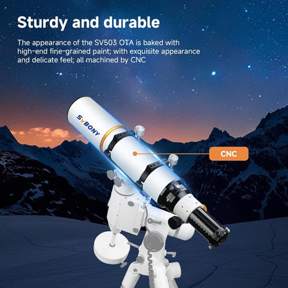 Svbony SV503 102F7 Telescoop Refractor, ED Lens Achromatische OTA Extra Lage Spreiding, RAP Focuser met Dubbele Snelheid, Telescoop voor Deepsky Astrofotografie en Visueel