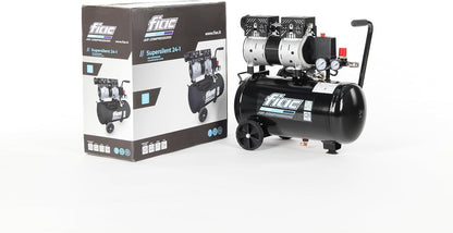 FIAC Mobiele luchtcompressor Supersilent 24, olievrije luchtcompressor, maximale druk 8 bar, vermogen 1 pk, tank 24 liter, geluidsniveau 58 dB LpA