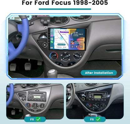 [2G+64G]Autoradio voor Ford Focus MK1 C170 1998-2004 (Linksgestuurd) Android13.9 Inch Touch Screen Draadloze Carplay Android Auto met GPS, WIFI, Bluetooth, Mirror Link, FM/RDS