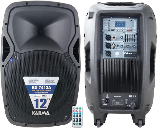Versterker – Actieve Speaker – Luidspreker – Box – Geluidsinstallatie – 300 W – Bluetooth, USB en SD – 12 inch Woofer en Titanium Tweeter