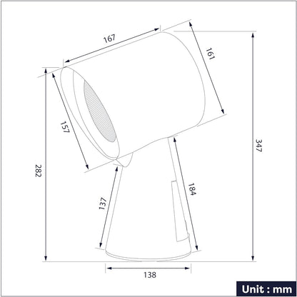 CIARRA CBPHP01 Mini-afzuigkap HOOD TO GO draagbare tafelafzuigkap, mobiele desktop, afzuigkap voor steak, grillen, BBQ, camping, camper, keuken, reizen, Rosa - QUORE
