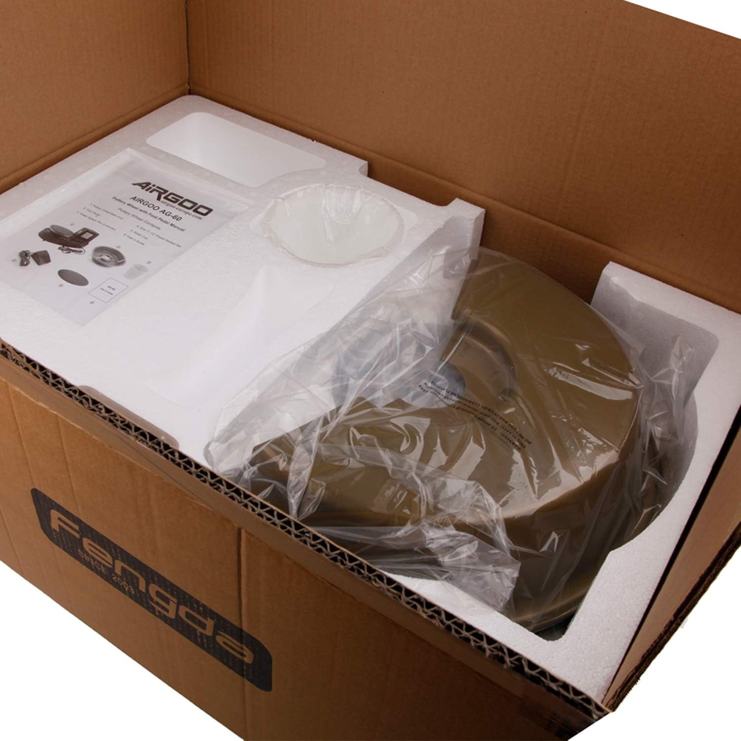 Airgoo Töpferscheibe Keramische Klei Machine Aardewerk Wiel AG-60 250W Elektrische Machine met Onafhankelijk Pedaal DIY Keramiek Vormgereedschap Keramische Wiel Machine