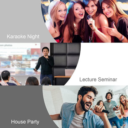 Draadloos microfoonsysteem, UHF karaoke-microfoon, draadloos microfoon voor karaoke, bruiloft, roadshow, conferentie, feest, compleet karaoke-set met draadloos microfoon