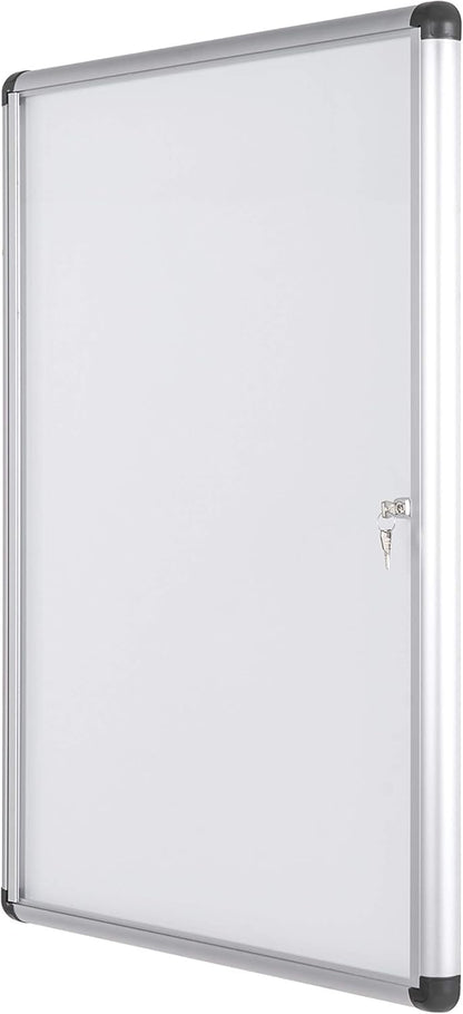 Bi-Office Enclore Extra Magnetische Vitrinekast, Geanodiseerd Aluminium Omlijsting, Verticaal 9xA4