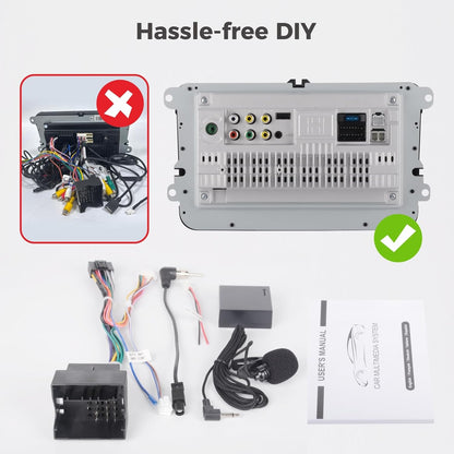 Auto Audio voor VW Systeem Upgrade OEM Hi-Fi geluidskwaliteit | Bluetooth 5.0 met draadloze Carplay Andriod Auto DSP Audio systeem Smart Sound aanpassing | Plug-and-Play voor VW Golf/Passat/Tiguan