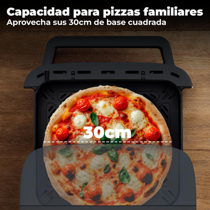 Fagor Naturfry SmartCrust-luchtfriteuse met dubbele weerstand, vermogen 2200 W, 7 l inhoud, led-touchscreen, 10 vooraf ingestelde menu's, temperatuurregeling 40-230 °C