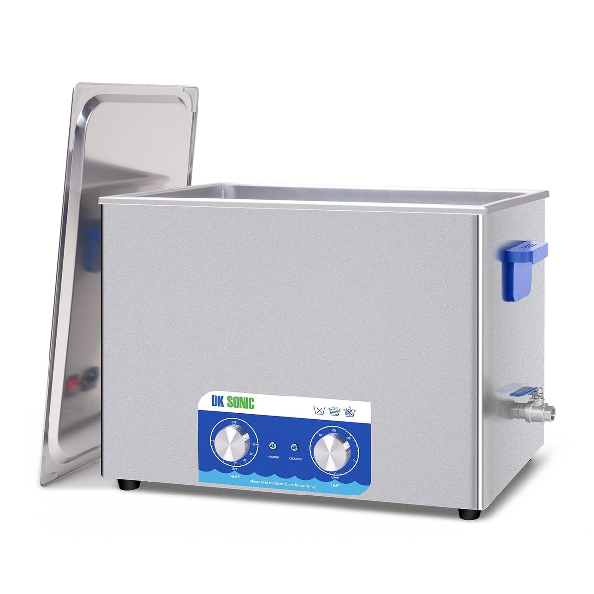 DK SONIC Ultrasone Reiniger, 37L 720W Sonische Reiniger met Verwarmer & Mechanische Timer, Ultrasone Carburateurreiniger voor het Reinigen van Pistool, Motor, Carburateurs, Kettingen (inclusief mand)