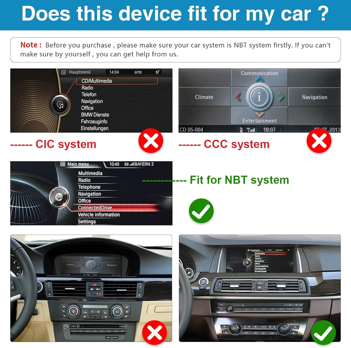Ninetom 12,3'' autoradio, Apple CarPlay/Android Auto/Mirrorlink/GPS voor 2012-2016 BMW 5 Serie F10/F11 met NBT touchscreen autoradio, GPS-navigatie voor auto, geïntegreerde DSP
