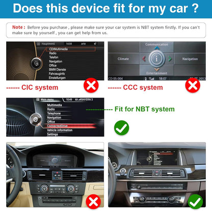 Ninetom 12,3'' autoradio, Apple CarPlay/Android Auto/Mirrorlink/GPS voor 2012-2016 BMW 5 Serie F10/F11 met NBT touchscreen autoradio, GPS-navigatie voor auto, geïntegreerde DSP