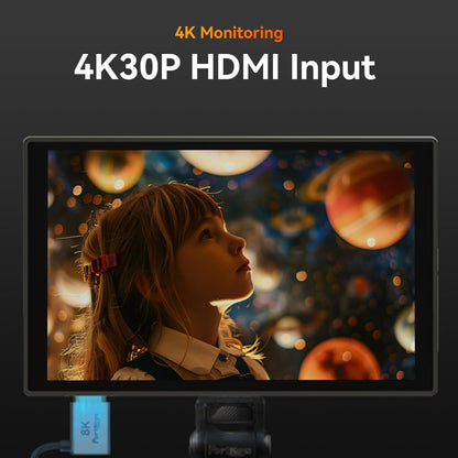 Portkeys HD7T Camera Monitor 7" Touchscreen 1000nit High Brightness Camera Monitor with Top Shortcut Keys Suitable for DSLR with Sunshade