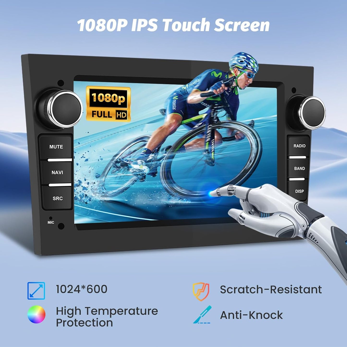 Autoradio – Auto Radio – Multimedia Radio – 2DIN Radio – Navigatiesysteem – Android 13 – 7" Touchscreen – Draadloze CarPlay & Android Auto