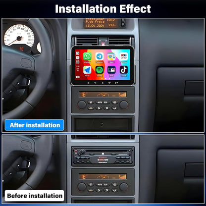 Autoradio 1 Din Android 13 (2G+32G) met Dab+ 7 inch IPS-touchscreen,Draadloze CarPlay, Android Auto, GPS, Bluetooth, Mirror Link, FM/RDS, SWC, Dubbel scherm,USB + microfoon, Achteruitrijcamera