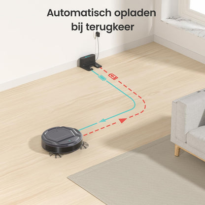 Lefant Robotstofzuiger M210P, Dun & Stil, 2200 Pa Zuigkracht, WiFi/Bluetooth/Alexa & App, 6 Reinigingsmodi, Zelfopladend, Tot 120 Min Looptijd, Ideaal Voor Dierenharen, Harde Vloeren & Tapijt