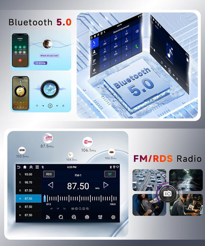 Android Autoradio – Carplay Radio – Multimedia Speler – Navigatie Systeem – Inbouw Radio – 9 Inch Touchscreen – Bluetooth 5.0 & Wifi Connectivity