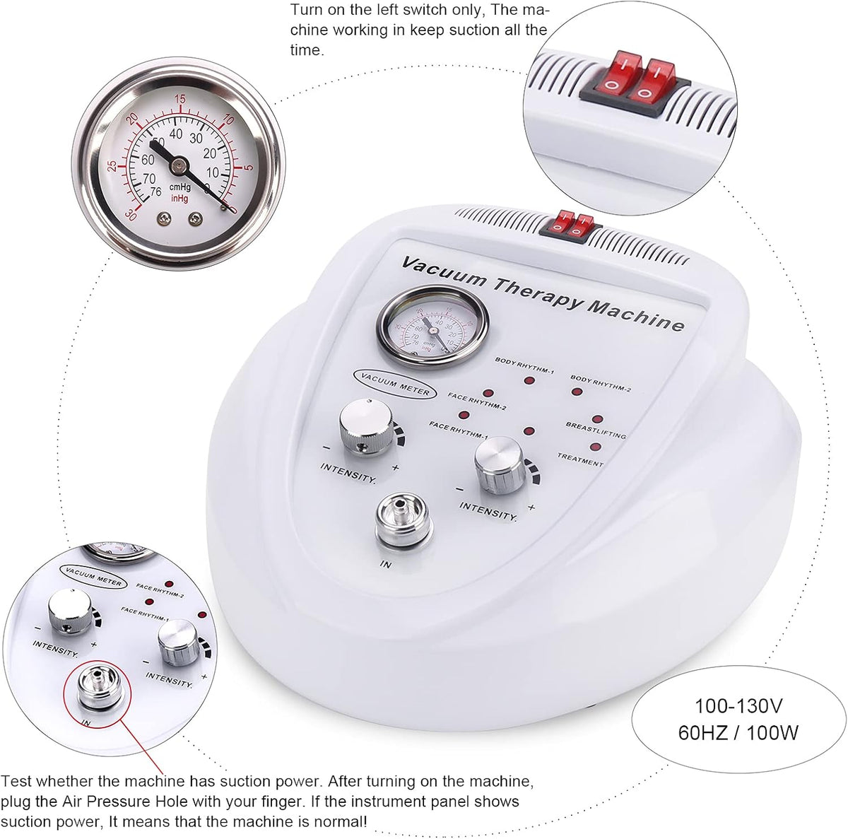 Meifuly Vacuüm cupping therapiesets met 30 kopjes en 3 pompen, verstelbare zuig- en 6 modi vacuümtherapiemachines