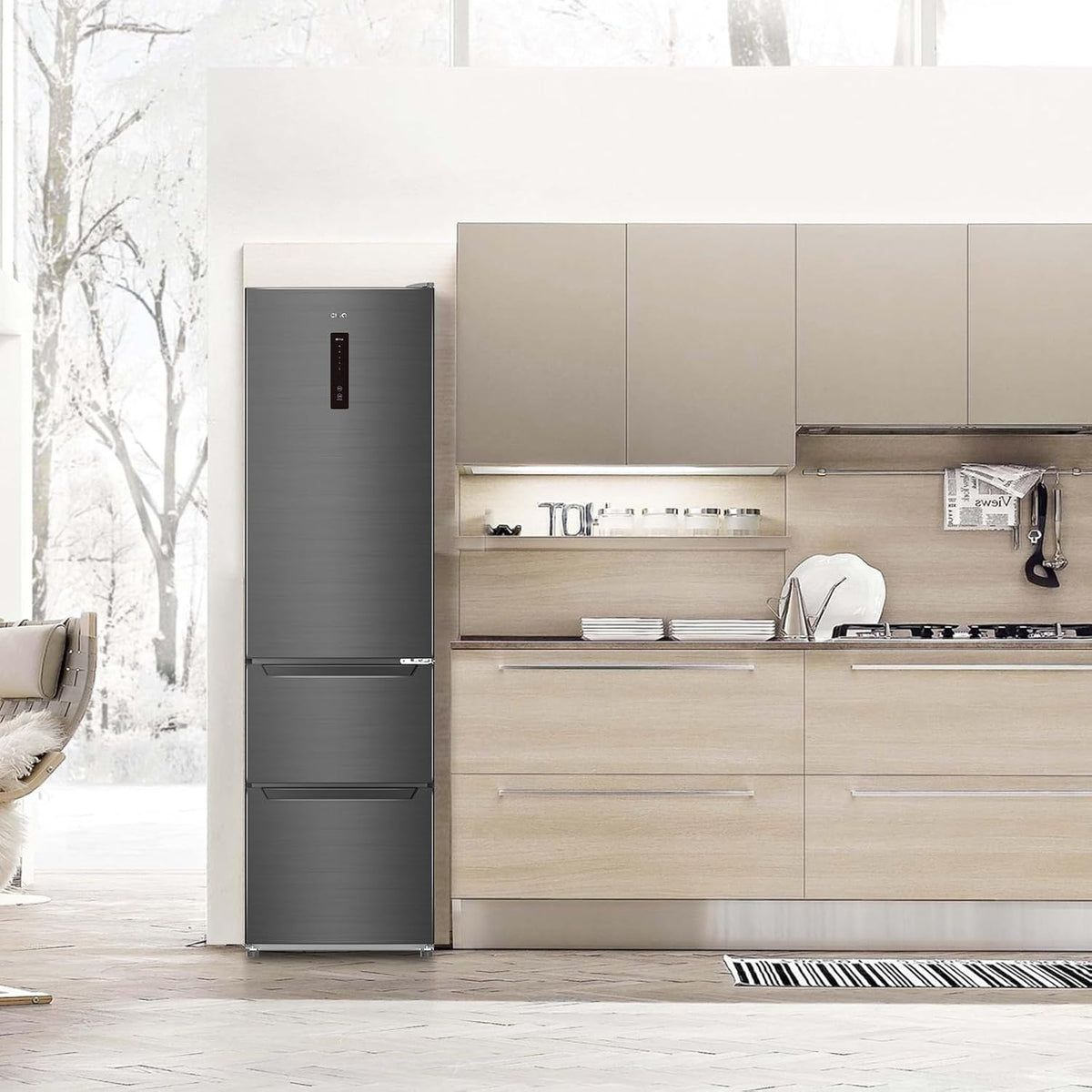 <font dir="auto" style="vertical-align: inherit;"><font dir="auto" style="vertical-align: inherit;">        CHiQ 282L Fridge-Freezer, 282L (197 + 85L), Frost Protection, Dual Inverter System, No Frost, Multi-Airflow, Intelligent Touch, Electronic Compress
